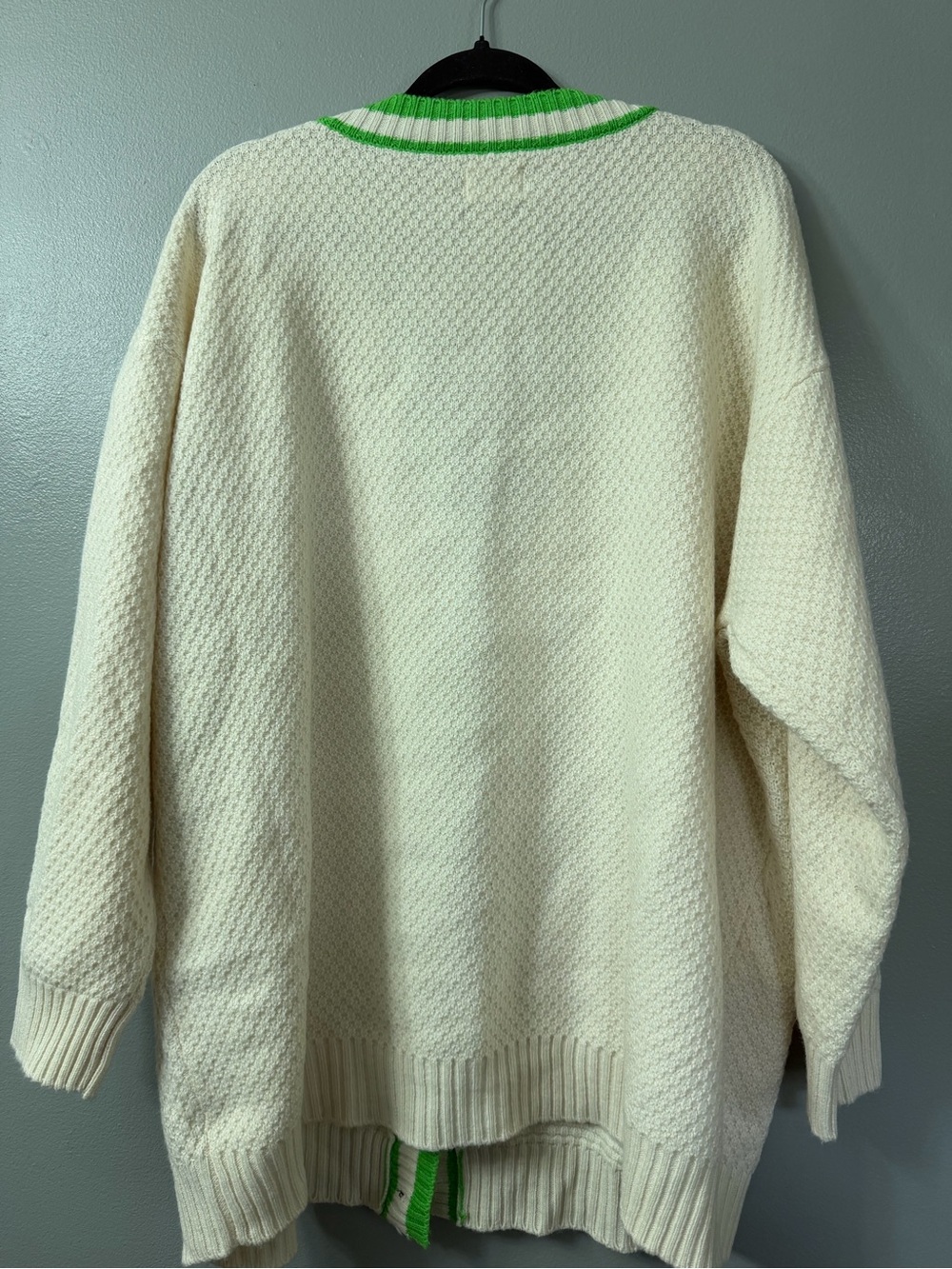 Varsity Cardigan wool blend  - Future Collective  Kahlana Barfield Brown 2X - Picture 4 of 10